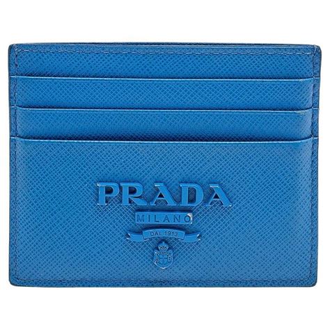 prada saffiano card holder blue|Prada saffiano card wallet.